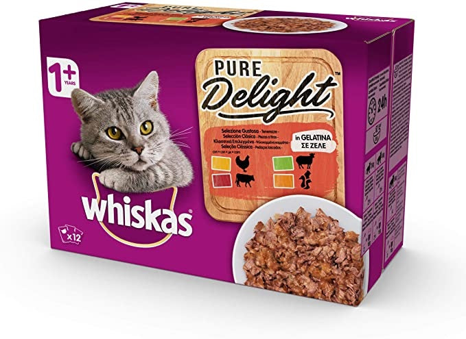 WHISKAS PURE DELIGHT SELEZIONE GUSTOSA 12 x 85 GR.