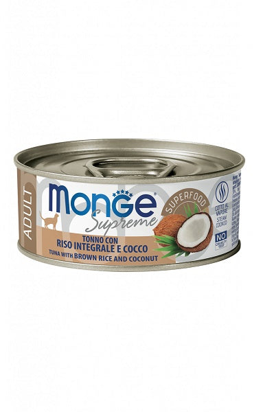 MONGE SUPREME ADULT TONNO, RISO INTEGRALE & COCCO 80 GR.