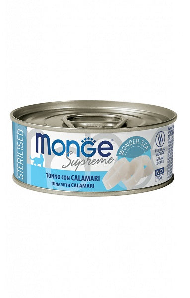 MONGE SUPREME STERILISED TONNO & CALAMARI 80 GR.