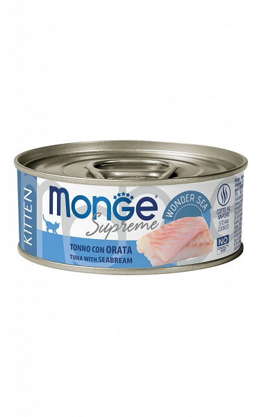 MONGE SUPREME KITTEN TONNO & ORATA 80 GR.