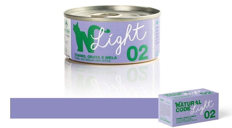 NATURAL CODE LIGHT 02 TONNO, ORATA & MELA 70 GR.