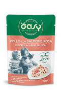 OASY MORE LOVE BRODO DI COTTURA POLLO & SALMONE ROSA 70 GR.