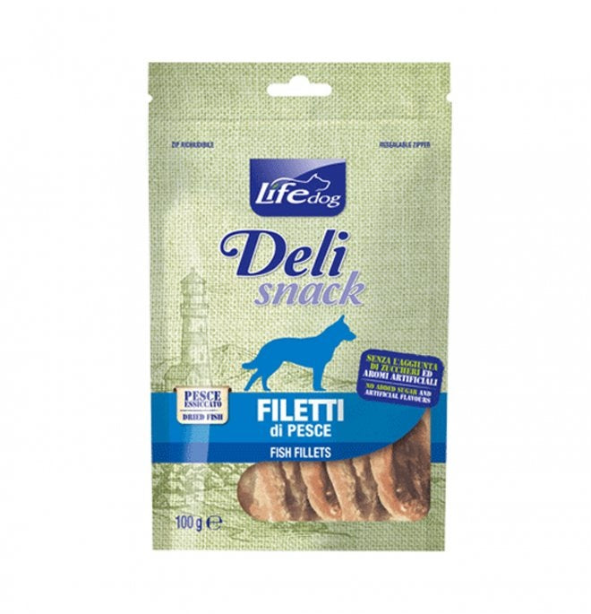 LIFE DOG DELI SNACK FILETTO ESSICCATO DI PESCE 100 GR.