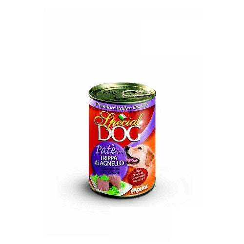 SPECIAL DOG PATE' CON TRIPPA DI AGNELLO 400 GR.