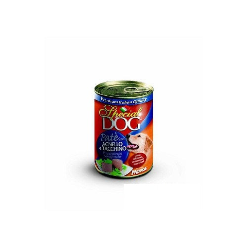 SPECIAL DOG PATE' CON AGNELLO & TACCHINO 400 GR.