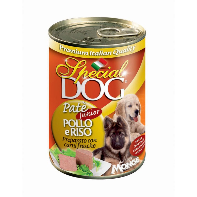 SPECIAL DOG JUNIOR PATE' CON POLLO & RISO 400 GR.