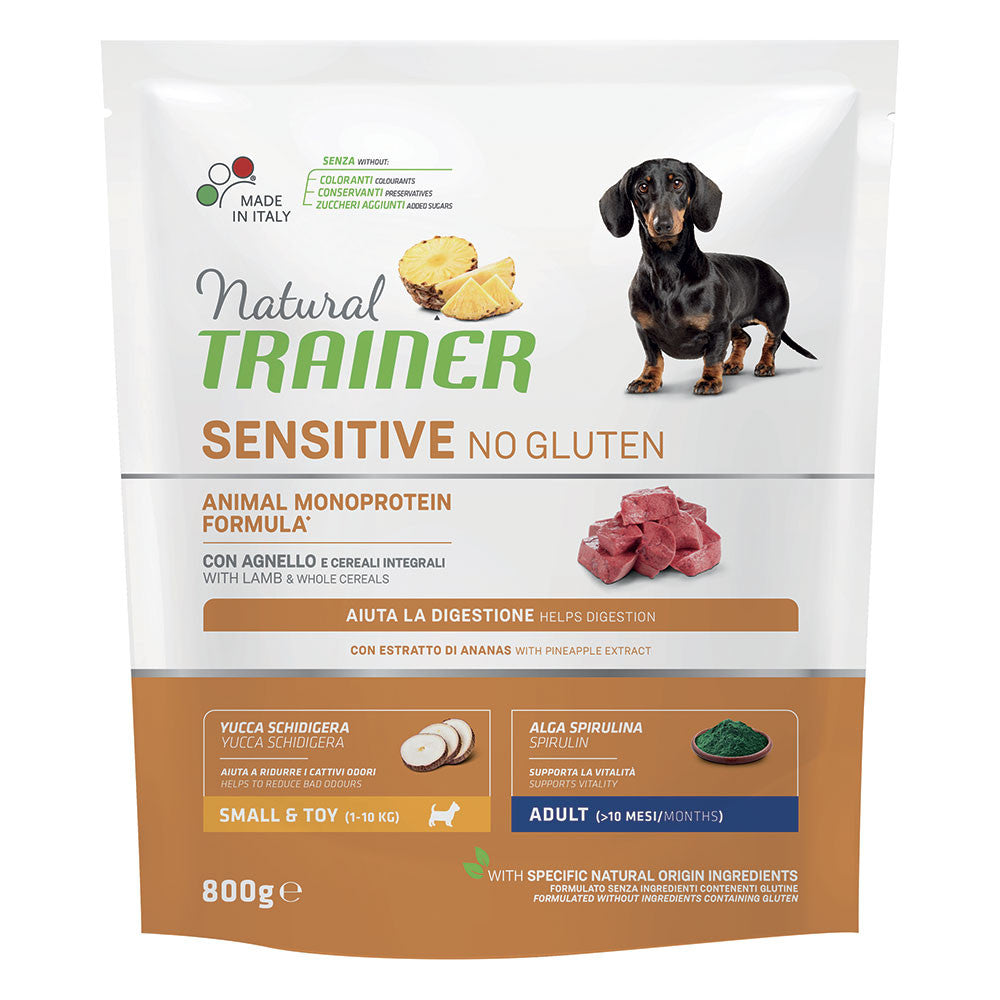 NATURAL TRAINER SENSITIVE ADULT MINI AGNELLO 800 GR.