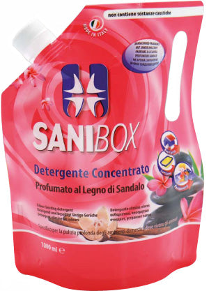 SANIBOX DETERGENTE CONCENTRATO PROFUMATO AL LEGNO DI SANDALO 1 LT.