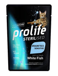 PROLIFE CAT STERILISED GRAIN FREE SENSITIVE PESCE BIANCO 85 GR.