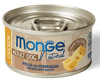 MONGE DOG NATURAL ADULT POLLO CON FORMAGGIO 95 GR.