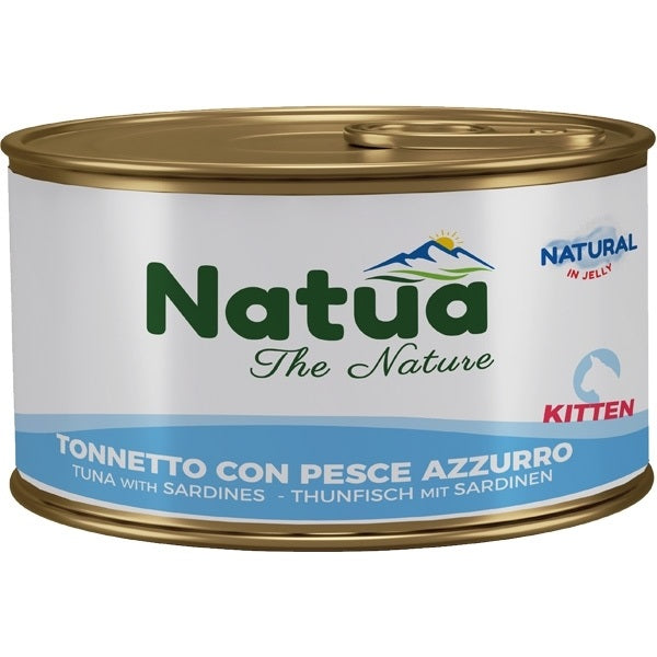 NATUA CAT NATURAL KITTEN TONNETTO & PESCE AZZURRO 85 GR.