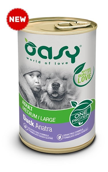 OASY DOG ADULT ALL BREEDS PATE' ANATRA 400 GR.