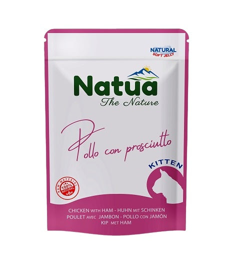 NATUA CAT BUSTA KITTEN POLLO & PROSCIUTTO 70 GR.