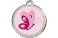 REDDINGO MEDAGLIETTA CON INCISIONE MOD: FARFALLA ROSA