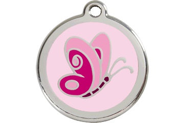 REDDINGO MEDAGLIETTA CON INCISIONE MOD: FARFALLA ROSA
