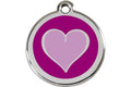 REDDINGO MEDAGLIETTA CON INCISIONE MOD: CUORE VIOLA
