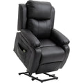 Fauteuil releveur électrique fauteuil relax électrique avec repose-pied télécommande et 2 pochettes 76x90x105cm noir-0