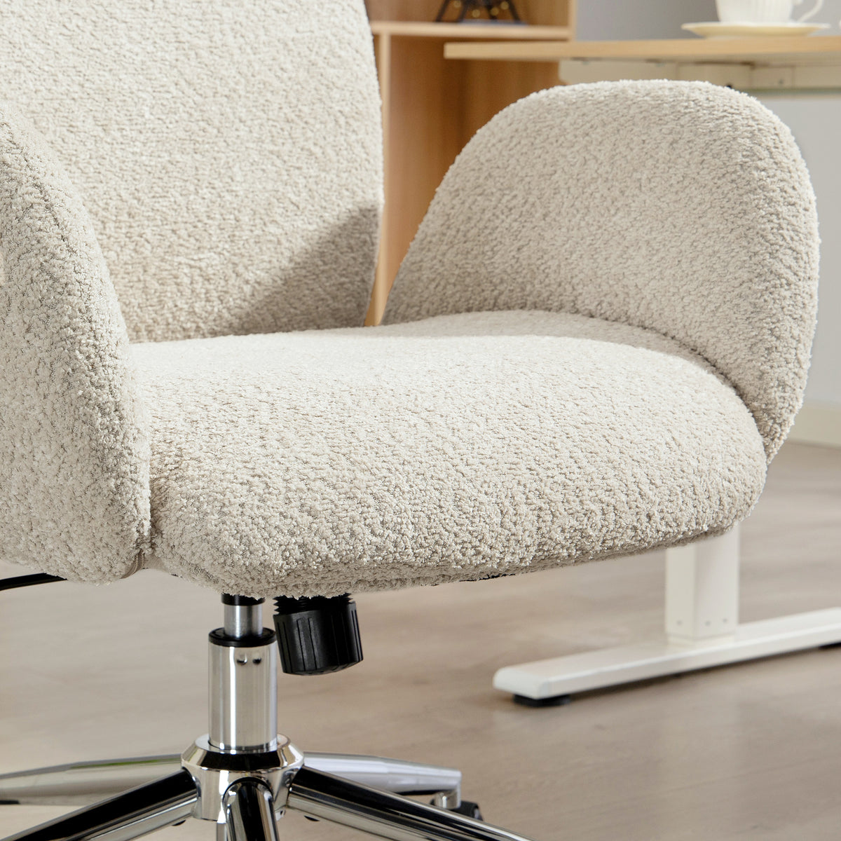 Chaise bureau ergonomique, fauteuil de bureau pivotant, hauteur réglable, appui-tête réglable, fonction bascule, gris-8