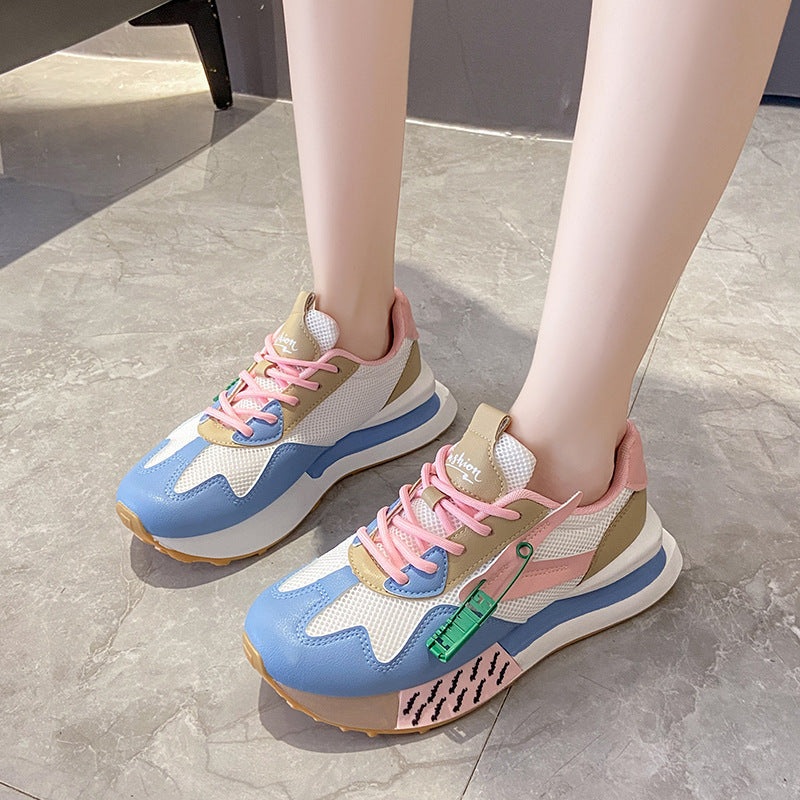 Daddy Breathable Summer Genuine Leather Thick Bottom Women's Clothing Argan Sneaker-2