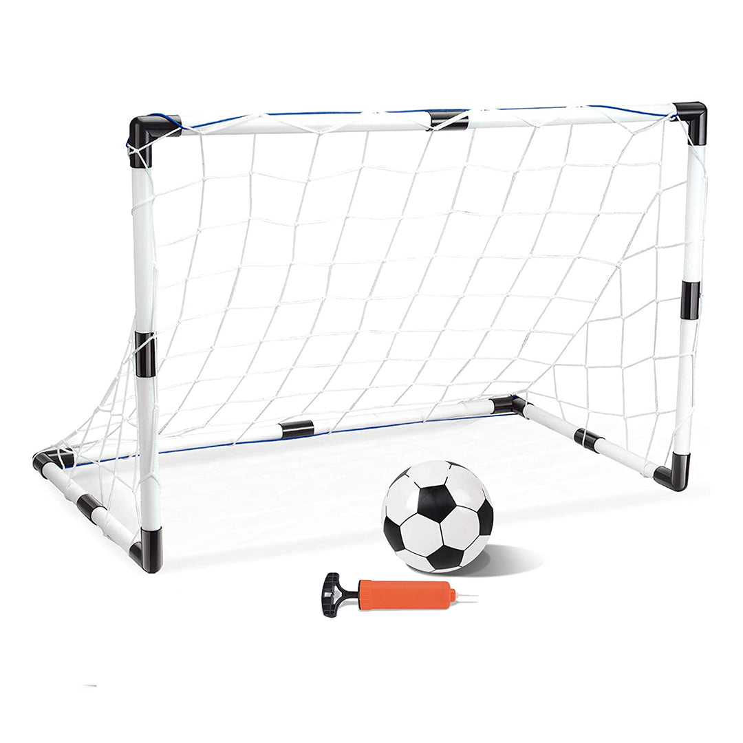 Porta da calcio 2 in 1 con pallone e pompa