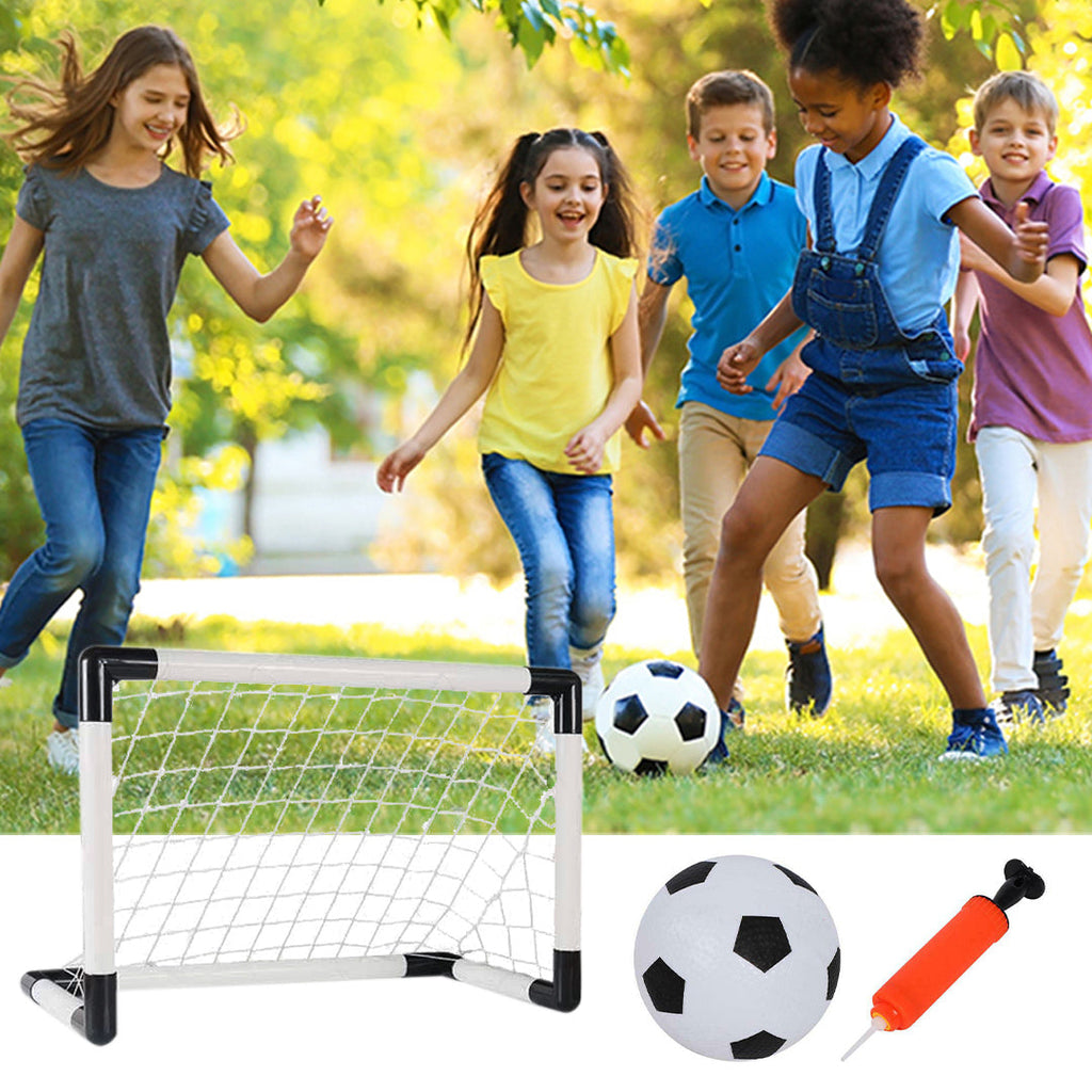 Porta da calcio 2 in 1 con pallone e pompa