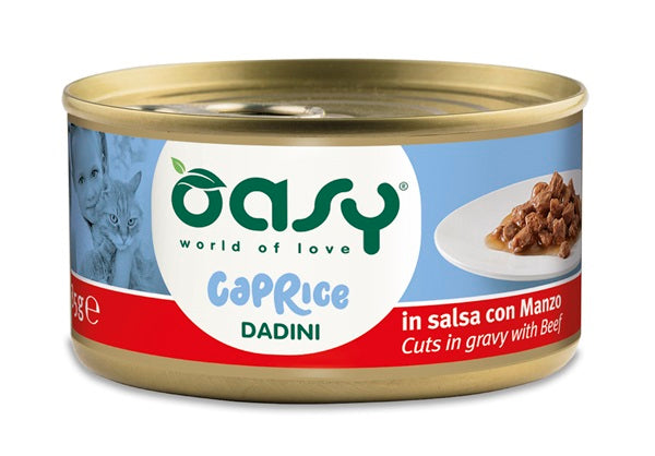 *OASY CAT CAPRICE DADINI IN SALSA CON MANZO 85 GR.