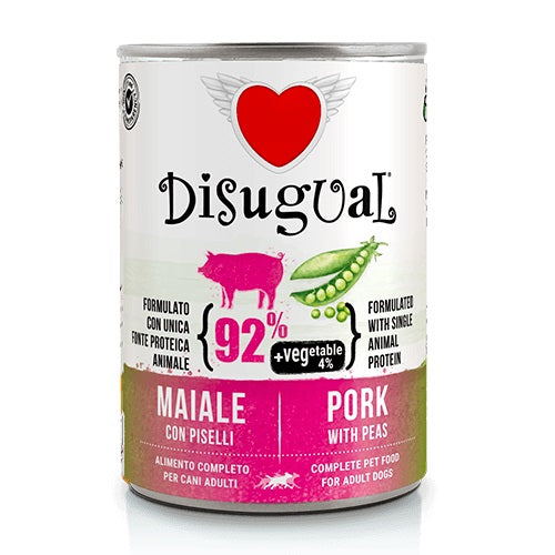 DISUGUAL DOG VEGETABLE MAIALE & PISELLI 400 GR.