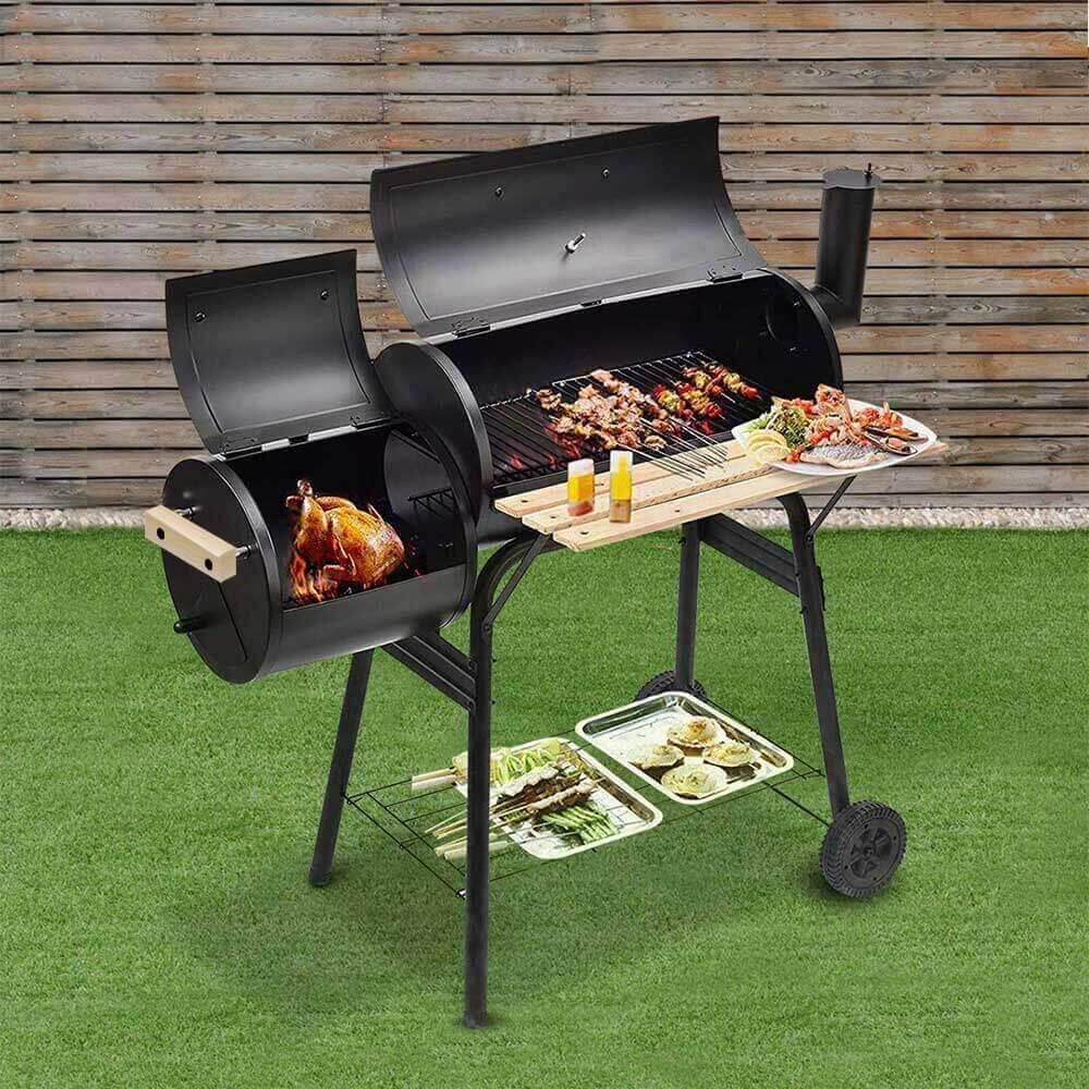 Barbecue a carbone e affumicatore 2 in 1
