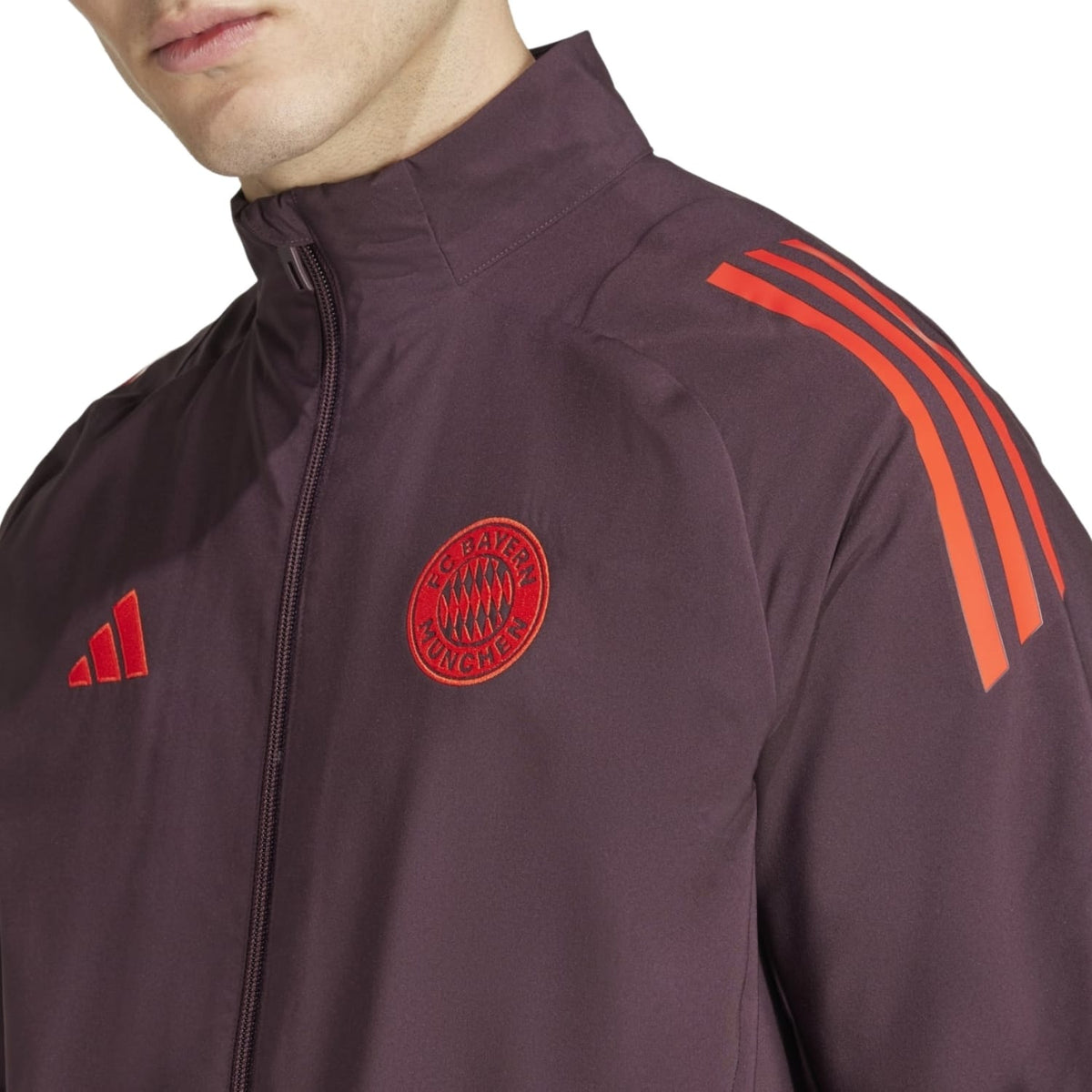 Bayern Munich dark red presentation Soccer tracksuit 2024/25 - Adidas-3