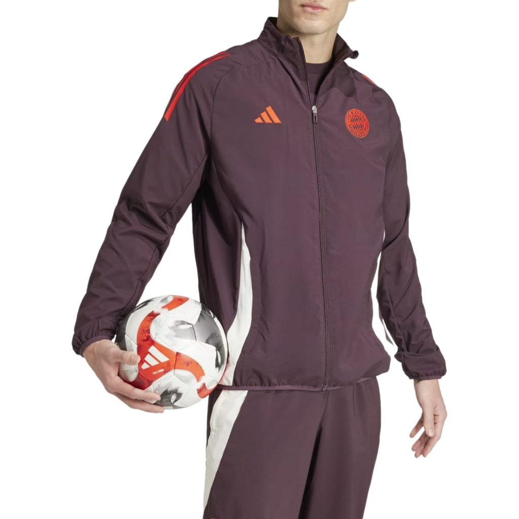 Bayern Munich dark red presentation Soccer tracksuit 2024/25 - Adidas-0