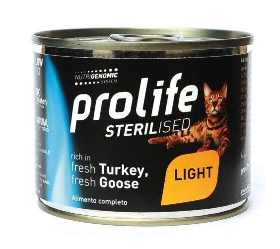 PROLIFE CAT STERILISED LIGHT TACCHINO & OCA 200 GR.