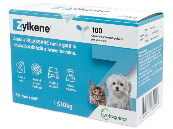 VETOQUINOL ZYLKENE 1-10 KG. 75 MG. / 100 CPR.