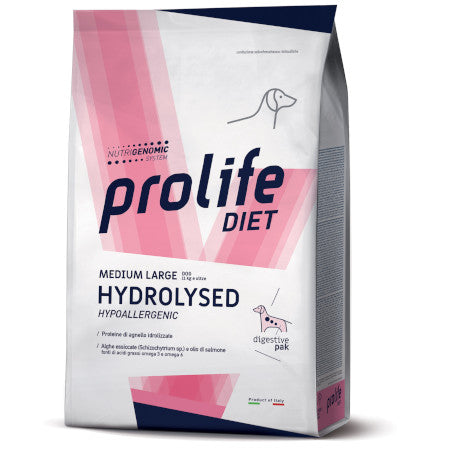 PROLIFE DOG DIET MEDIUM/LARGE HYDROLISED AGNELLO 8 KG.