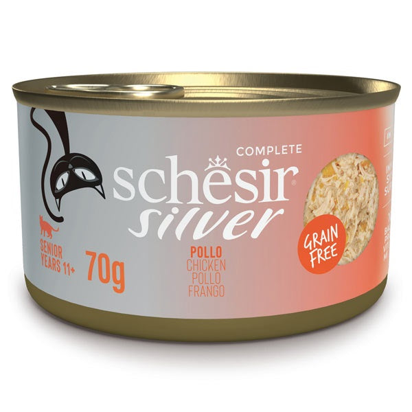 SCHESIR CAT SILVER ADULT POLLO 70 GR.