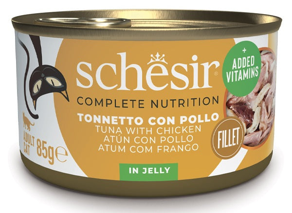 SCHESIR COMPLETE NUTRITON JELLY TONNETTO CON POLLO 85 GR.
