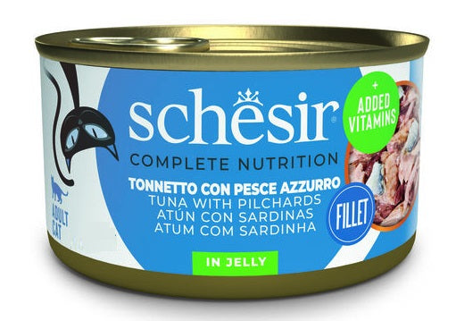 SCHESIR COMPLETE NUTRITION JELLY TONNETTO CON PESCE AZZURRO 140 GR.