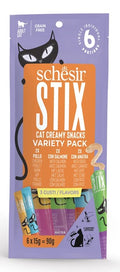 SHESIR STIX CAT CREAMY SNACK  VARIETY PACK (6 x 15 GR.)