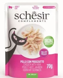 SCHESIR COMPLEMENTS BUSTA ADULT POLLO & PROSCIUTTO IN JELLY 70 GR.