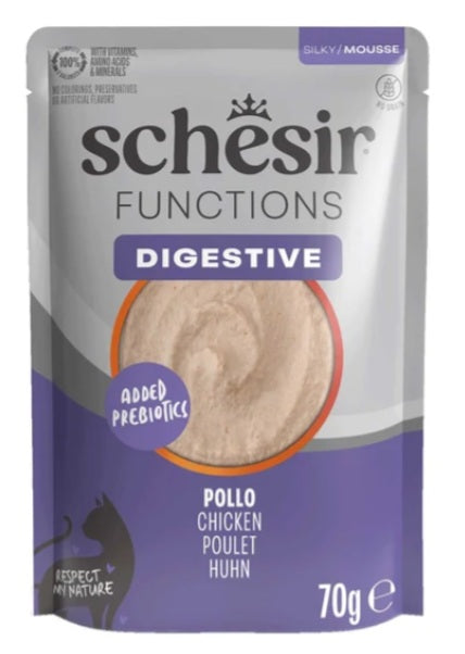 SCHESIR FUNCTIONS DIGESTIVE POLLO MOUSSE 70 GR.