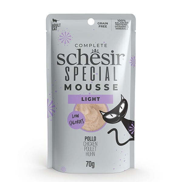 SCHESIR CAT SPECIAL LIGHT MOUSSE POLLO 70 GR.