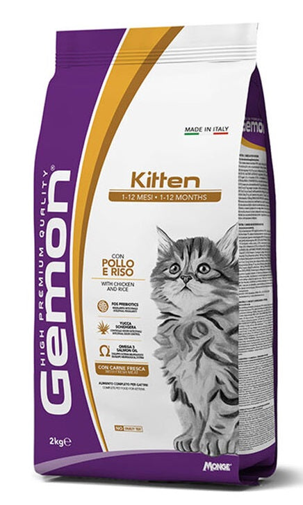 GEMON CAT KITTEN POLLO & RISO 7 KG.