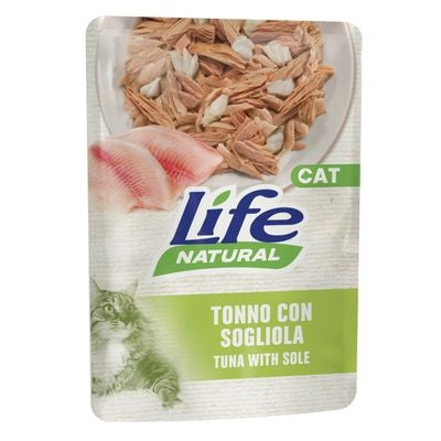 LIFE CAT NATURAL BUSTA TONNO & SOGLIOLA 70 GR.