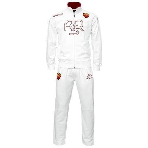 As Roma Presentation Soccer Tracksuit 2012 Kappa - White-0