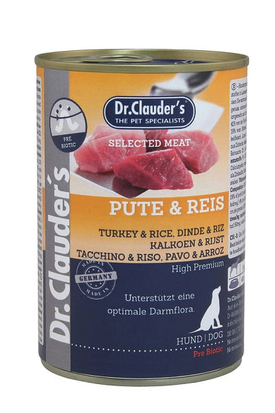 DR.CLAUDER'S DOG SELECTED MEAT TACCHINO & RISO 400 GR.
