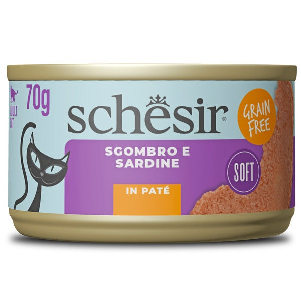 SCHESIR CAT SGOMBRO & SARDINE IN PATE' 70 GR.