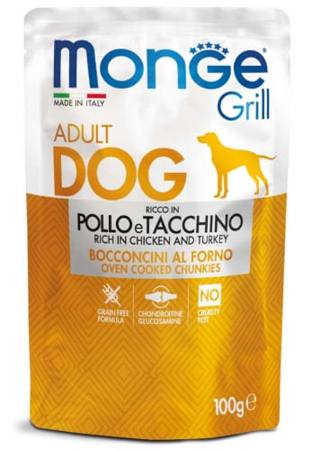 MONGE GRILL BUSTINE POLLO & TACCHINO 100 GR.