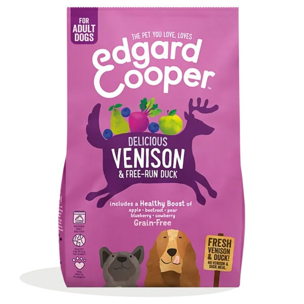 EDGARD&COOPER DOG ADULT ALL BREEDS CERVO & ANATRA 700 GR.
