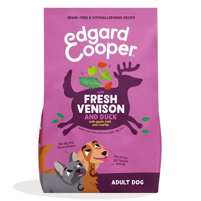 EDGARD&COOPER DOG ADULT LARGE CERVO & ANATRA 12 KG.