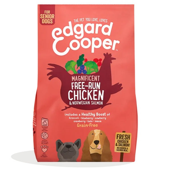 EDGARD&COOPER DOG SENIOR ALL BREEDS POLLO & SALMONE 12 KG.