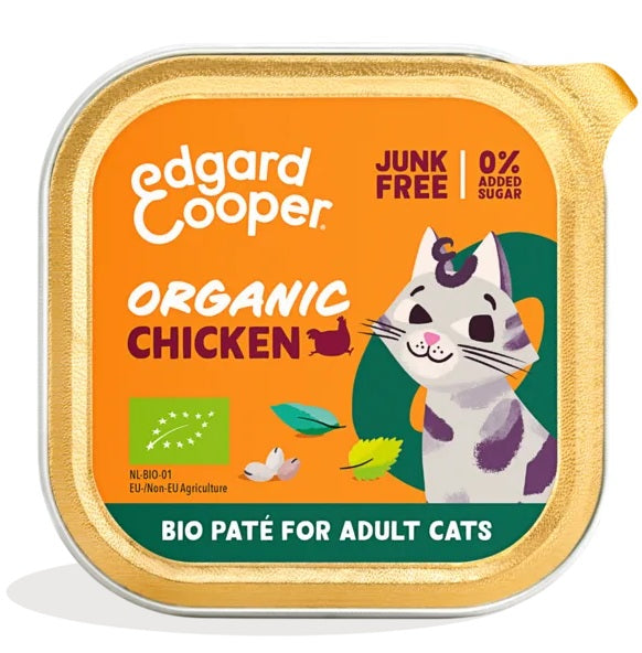 EDGARD&COOPER CAT ADULT PATE' ORGANIC POLLO 85 GR.